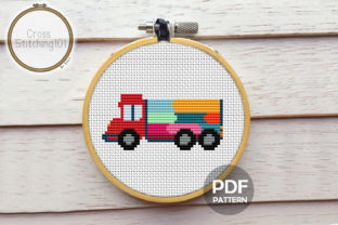 Colorful Truck Modern Cross Stitch