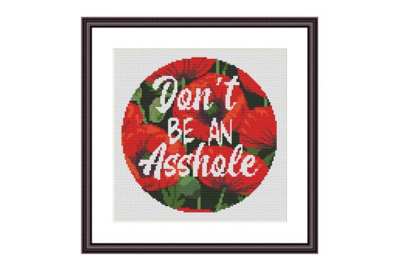 Don't Be Funny Cross Stitch Pattern